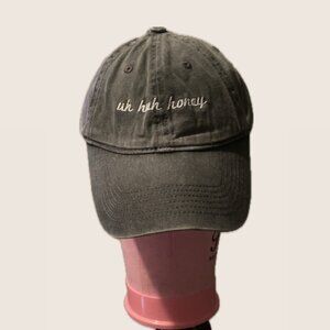 Brandy Melville Hat Women Strap Back Uh Huh Honey Spell Out Fun Run Gym Core Cap